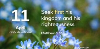 The First Priority – Daily Devotional for April 11 First Priority Daily Devotional for April 11
