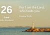 The Certainty of His Will – Daily Devotional for June 26 The Certainty of His Will Daily Devotional for June 26